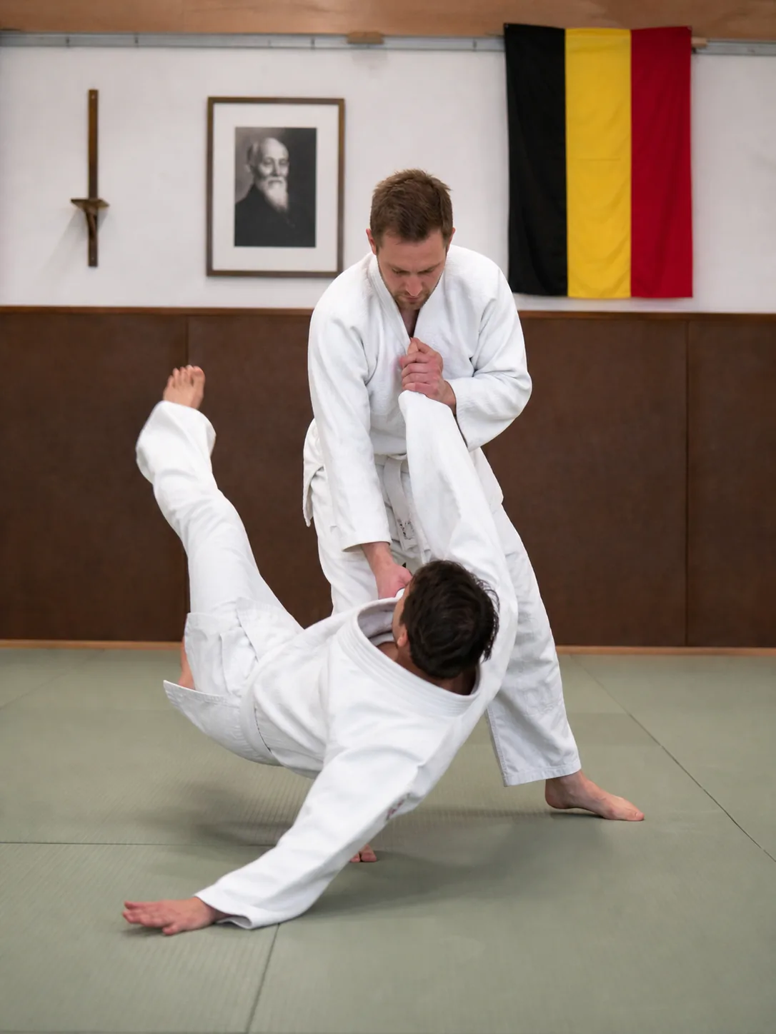 Démonstration d'une projection nage-waza en Wa-Jutsu