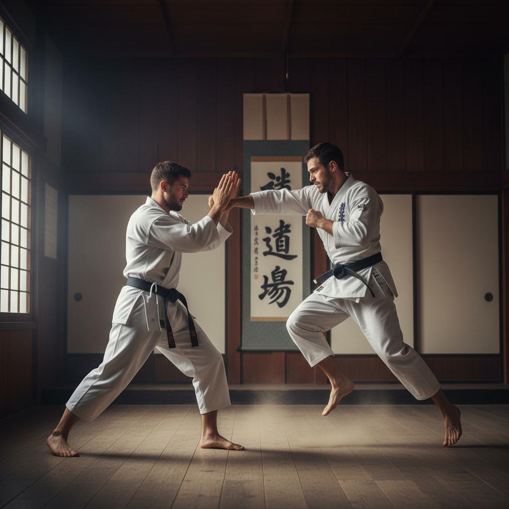 Travail de dégagement de saisie au dojo de Marcinelle